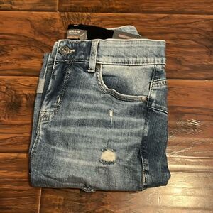 Torrid Bombshell Straight High Rise Distressed Ripped Denim Jeans Contem…